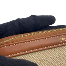 Load image into Gallery viewer, CELINE Triomphe Pouch Natural/Tan Canvas Leather
