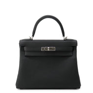 HERMES Kelly Retourne Black Togo Leather Size 28