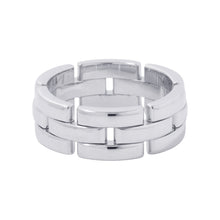 将图像加载到图库查看器中，CARTIER Maillon PANTHERE Ring (3-piece set) Size 60/#20 18K White Gold
