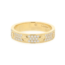 Load image into Gallery viewer, CARTIER Love Ring Small Model Pave Size 50/#10 SmallB4083350/B4083300 18K Yellow Gold
