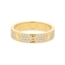 Load image into Gallery viewer, CARTIER Love Ring Small Model Pave Size 50/#10 SmallB4083350/B4083300 18K Yellow Gold
