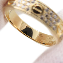 Load image into Gallery viewer, CARTIER Love Ring Small Model Pave Size 50/#10 SmallB4083350/B4083300 18K Yellow Gold
