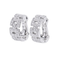 CARTIER Maillon PANTHERE Earring PaveB8032600 18K White Gold