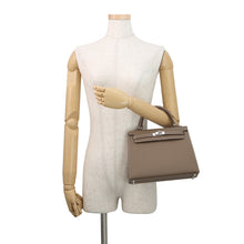 将图像加载到图库查看器中，HERMES Kelly Sellier sewing Etoupe Epsom Size 25
