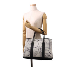 将图像加载到图库查看器中，HERMES Garden Party Gray/Black Toile H Negonda Leather Size PM
