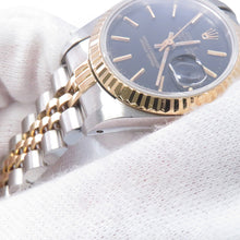 Load image into Gallery viewer, ROLEX Datejust W26mm Stainless Steel K18YG Black Dial69173
