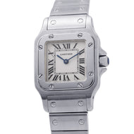 CARTIER Santos Garbe SM H25mm x W24mm Stainless Steel White DialW20056D6
