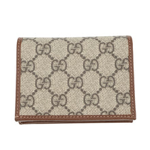 将图像加载到图库查看器中，GUCCI GUCCI Horsebit 1955 Tri-fold Wallet Beige/Brown621887 GG Supreme/Leather
