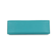 将图像加载到图库查看器中，HERMES PochetteKelly Blue Paon Swift Leather
