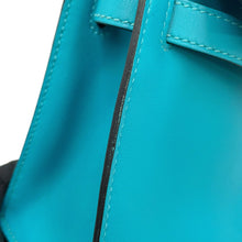 将图像加载到图库查看器中，HERMES PochetteKelly Blue Paon Swift Leather
