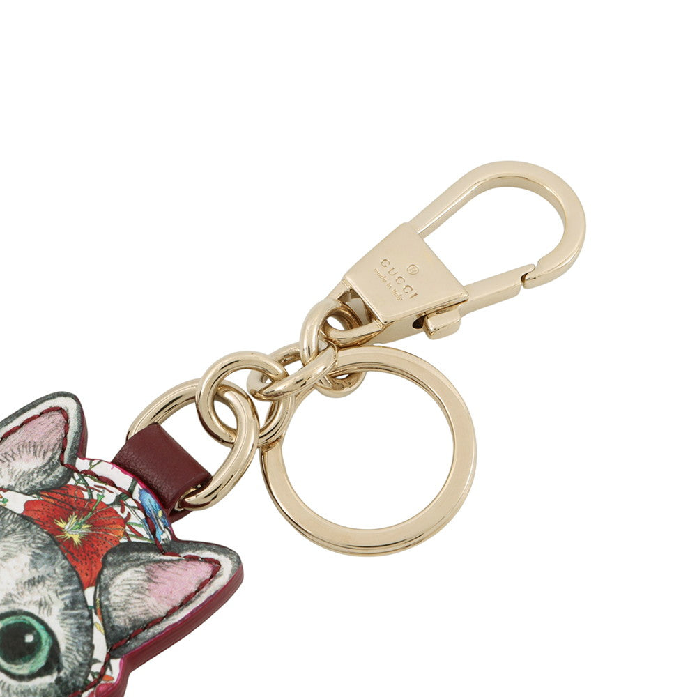 GUCCI Higuchi Yuko Cat Bag Charm Beige/Multicolor844246 GG Supreme