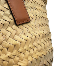Load image into Gallery viewer, LOEWE Studio Ghibli Collaboration Dust Bunny Basket Bag Natural/Black/TanA223S93X09 Raffia Leather Size Small
