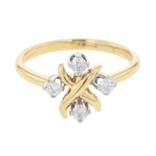 将图像加载到图库查看器中，TIFFANY&amp;Co. Jean Schlumberger Diamond Ring Size ♯12 K18YG Pt950
