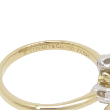 将图像加载到图库查看器中，TIFFANY&amp;Co. Jean Schlumberger Diamond Ring Size ♯12 K18YG Pt950
