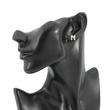 将图像加载到图库查看器中，HERMES Pop Ash Earrings Size Mini Pink Metal Lacquer

