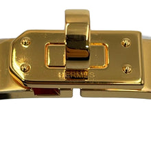 Load image into Gallery viewer, HERMES Mini Clic Kelly Bracelet Size GM Marron Glasse Metal Enamel
