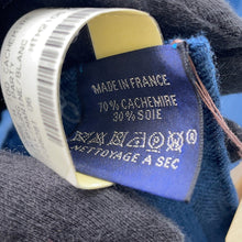 将图像加载到图库查看器中，HERMES Giant Square Fauve Party Size 100 Ciel/Marine/WhiteH103808T Cashmere70% Silk30%
