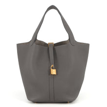将图像加载到图库查看器中，HERMES Picotin Lock Graphite Taurillon Maurice Size MM

