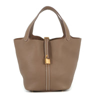 HERMES Picotin Lock Etoupe Taurillon Clemence Size MM