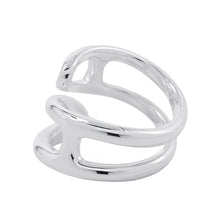 Load image into Gallery viewer, HERMES Chaine d'Ancre Twist Punk Ring Size PM/48/#8 SV925
