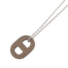 Load image into Gallery viewer, HERMES O'Maillon Necklace Etoupe Swift Leather
