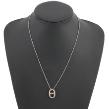 Load image into Gallery viewer, HERMES O'Maillon Necklace Etoupe Swift Leather
