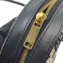 将图像加载到图库查看器中，CELINE Triomphe Round Purse Shoulder Bag Black/Ivory10G812CR1.38NO Canvas Leather

