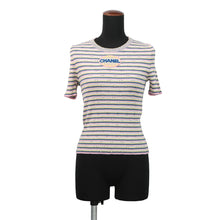 将图像加载到图库查看器中，CHANEL CHANEL logo short-sleeved knit Size 38 Pink/MulticolorP79242 70% Cotton, 30% Paper
