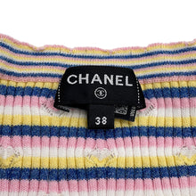 将图像加载到图库查看器中，CHANEL CHANEL logo short-sleeved knit Size 38 Pink/MulticolorP79242 70% Cotton, 30% Paper
