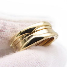 Load image into Gallery viewer, BVLGARI B.Zero1 2-band Ring Size 58/#17 18K Yellow Gold
