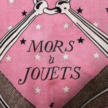 将图像加载到图库查看器中，HERMES Carre Jean Mors A Jouets Size 140 Rose/Black/Etoupe Cashmere70% Silk30%
