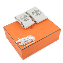 Load image into Gallery viewer, HERMES Impulse Sneakers White/Etoupe Leather Size 37
