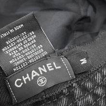 将图像加载到图库查看器中，CHANEL CC Logo Bucket Hat Size M BlackAAB065 Cotton100%
