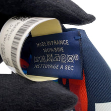 将图像加载到图库查看器中，HERMES Twilly FIGURES LIBRES Marine/Vert/Multicolor Silk100%

