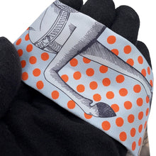 将图像加载到图库查看器中，HERMES Twilly Cavalier en Formes Blue Pearl/Corail/Gray Silk100%
