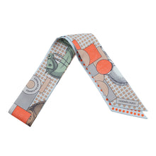 将图像加载到图库查看器中，HERMES Twilly Cavalier en Formes Blue・Pearl/Corail/Gray Silk100%
