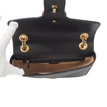 Load image into Gallery viewer, GUCCI GG Marmont ChainShoulder Bag Black443497 213317 Leather Size Medium
