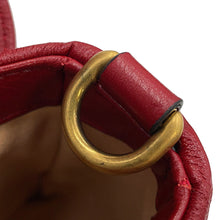 Load image into Gallery viewer, GUCCI GG Marmont Mini Top Handle Bag Black/Red583571 Leather
