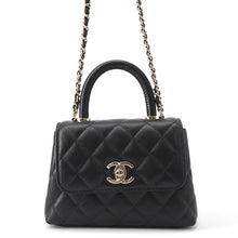 Load image into Gallery viewer, CHANEL Matelasse Coco Handle 2WAYHandbag BlackAP4244 Caviar Leather Size Mini mini
