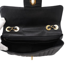Load image into Gallery viewer, CHANEL Mademoiselle Chain Shoulder Bag Black Caviar Leather
