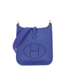 Load image into Gallery viewer, HERMES Evelyne Long Blue royal Taurillon Clemence Size TPM
