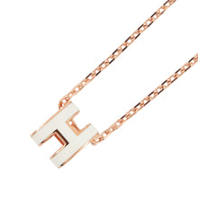 Load image into Gallery viewer, HERMES Pop Ash Necklace Size Mini White Gold Plated Lacquer
