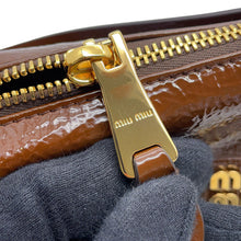 Load image into Gallery viewer, MIUMIU Naprack Handbag Brown5NE841 Patent Leather
