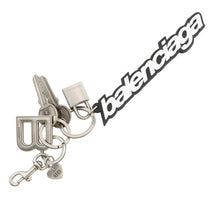 Load image into Gallery viewer, BALENCIAGA KITBag Charm/Key Ring Silver/White/Black793442 Metal Rubber
