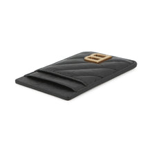 Load image into Gallery viewer, BALENCIAGA Crush Quilted Magnetic Card Holder Black782132 Calf Leather
