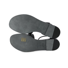 将图像加载到图库查看器中，HERMES Sandals Santorini Black1182138Z Epsom Size 38
