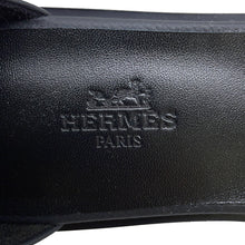 将图像加载到图库查看器中，HERMES Sandals Santorini Black1182138Z Epsom Size 38
