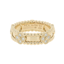 Load image into Gallery viewer, Van Cleef &amp; Arpels Perle Sweet Clover Ring Size 53/#13VCARPJMZ00 18K Yellow Gold

