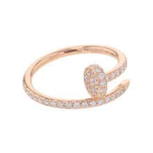Load image into Gallery viewer, CARTIER Juste Un Clou Semi-Pavé Ring Size 47/#7 SmallB4231447/B4231400 18K Pink Gold
