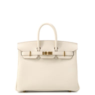 HERMES Birkin Craie Togo Leather Size 25